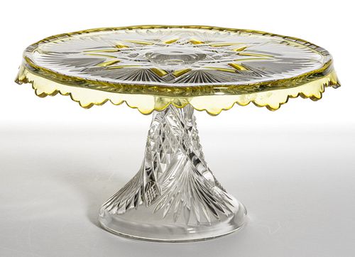 CHAMPION (OMN) - AMBER-STAINED SALVER / CAKE STAND