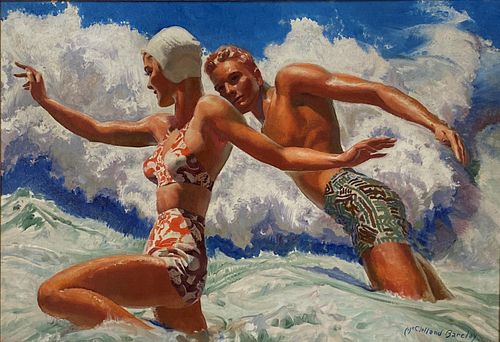 McClelland Barclay (American, 1891-1943) Swimmers Painting