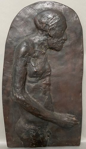Leonard Baskin (American, 1922-2000) Bronze Scupture