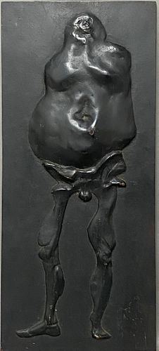 Leonard Baskin (1922-2000) Bronze 1959 Sculpture - Glutted Death