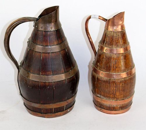 Lot of 2 French wine pitchers from Alsace