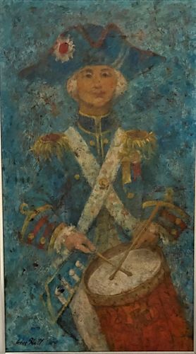 John Hull (American 1952) Oil Painting Drummer Boy