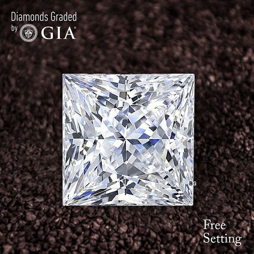 NO-RESERVE LOT: 1.51 ct, E/VS1, Princess cut GIA Graded Diamond. Appraised Value: $43,500 