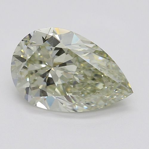 1.01 ct, Natural Fancy Grayish Yellowish Green Even Color, VS2, Pear cut Diamond (GIA Graded), Appraised Value: $16,400 