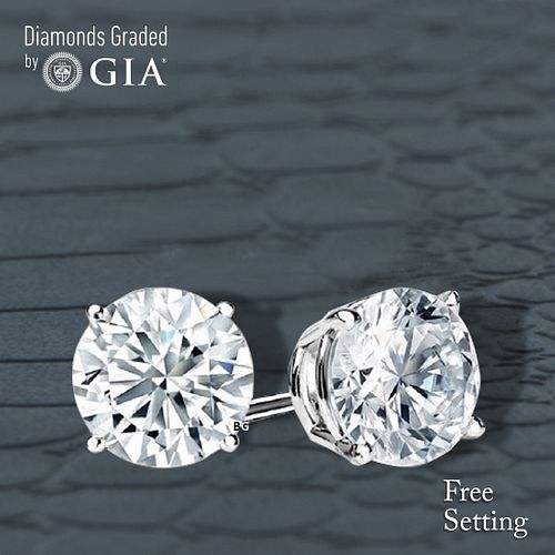6.00 carat diamond pair, Round cut Diamonds GIA Graded 1) 3.00 ct, Color H, VS2 2) 3.00 ct, Color H, SI1. Appraised Value: $266,500 