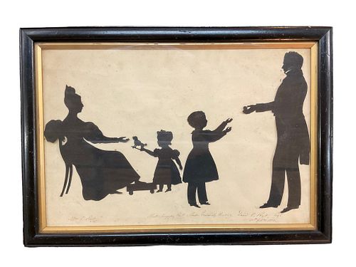 Silhouette of the Rait Family, 1832,  from the Scrapbook of Auguste Edouart (1789-1861)