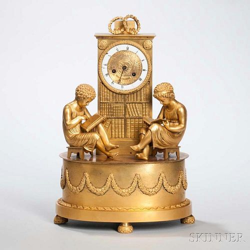 Empire Gilt-bronze Mantel Clock