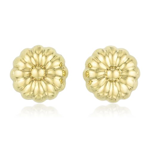 Floral Gold Earclips