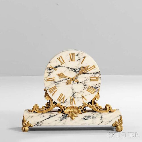 Caldwell & Co.-type Marble and Gilt-bronze Mantel Clock