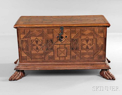 Continental Inlaid Fruitwood Chest