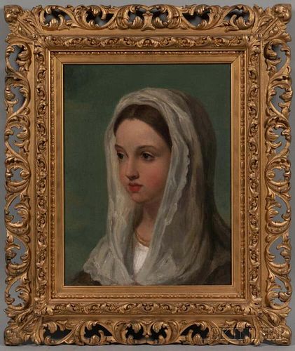 Italian School, 19th Century      Young Woman with a White Scarf