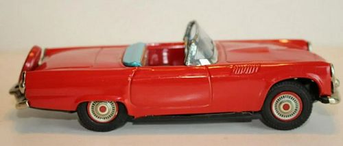 Bandai Made in Japan Tin Friction 1955 Ford Thunderbird, Nice Original