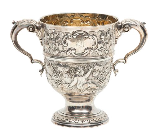 Sterling Silver Loving Cup, H 5'' Dia. 6.5'' 14t oz