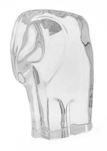 Orrefors Crystal Modern Elephant H 7'' L 4.5'' 1 pc