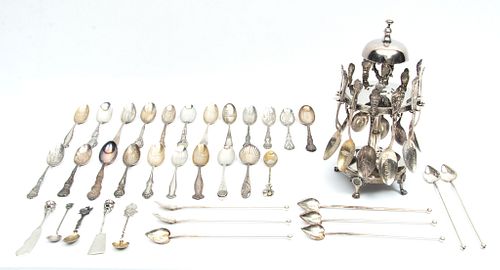 Sterling Silver Spoons, 17t oz 47 pcs