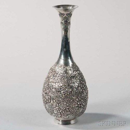Japanese Silver Vase