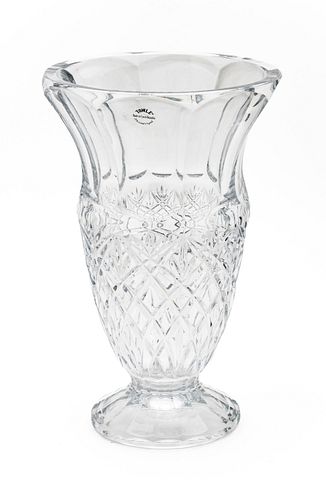 Towle Crystal Flower Vase H 14'' Dia. 9''