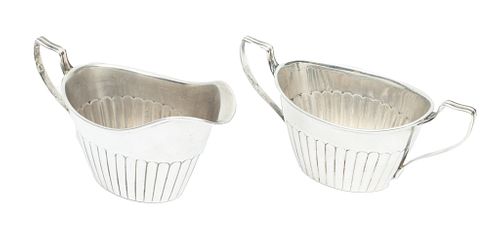 Wallace Silversmiths Sterling Silver Creamer And Sugar Bowl 5.6t oz