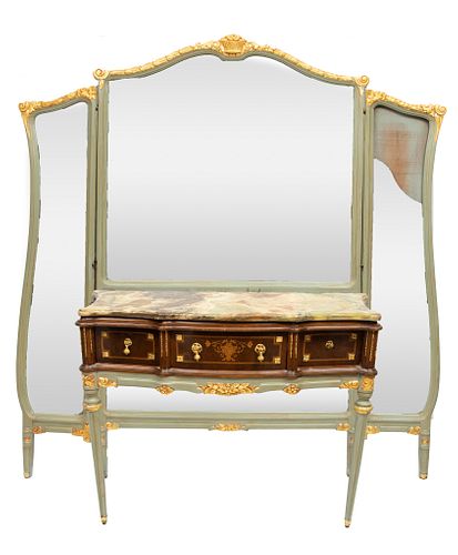 Console With Wall Mirror 4 pcs