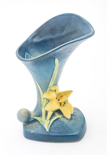 Roseville Pottery Zephyr Lily Jack In The Pulpit Vase #204 Lily H 6''