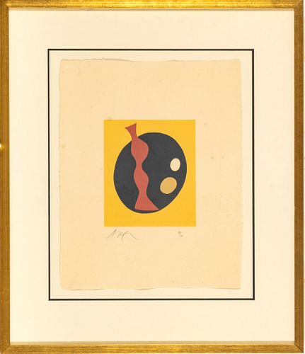 Jean Hans Arp (French, 1886-1966) Woodcut In Colors On Wove Paper, 1966, Untitled, From Soeil Recercle, H 10'' W 8.5''