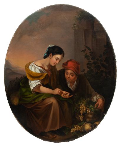 After Bartolome Esteban Murillo (Spanish, 1617-1682) Oil On Canvas, Ca. 19th Century, "Las Contadoras De Dinero", H 38.25'' W 31''