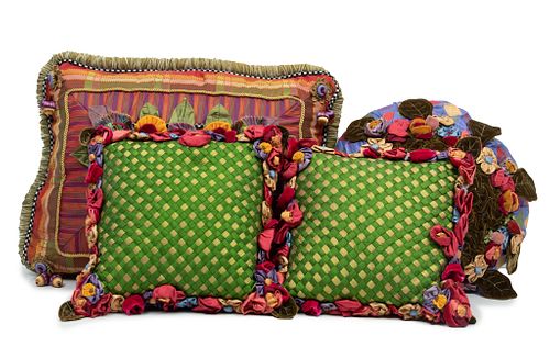 MacKenzie-Childs (American) Upholstered Pillows Group Of Four, W 25'' L 20''