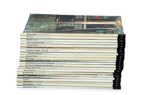 Collection Of Books On The Subject Of Architects And Architecture, Phaidon Press Ltd., Ca. 1990s, H 11.75'' W 11.75'' 22 pcs