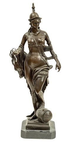 After Hubert Gerhard Bronze Sculpture, "Tellus Bavarica", H 27'' W 11'' Depth 8''