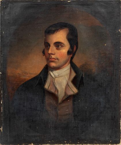 After Alexander Nasmyth (British, 1758-1840) Oil On Canvas, 19th C., Portrait Of Robert Burns, H 30'' W 24.75''