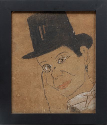 Jack Frost (American 20th C.) Sketch On Board, Ca. 1930s, Charlie McCarthy,, H 18.5'' W 15''