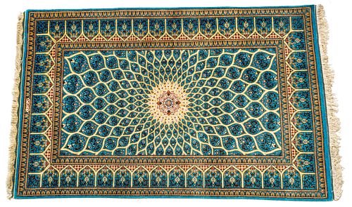Persian Qum Handwoven Pure Silk Rug W 3' 3'' L 5'