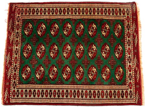 Persian Turkmen Handwoven All Wool Rug, Ca. 1980/90, W 3' 1'' L 4'