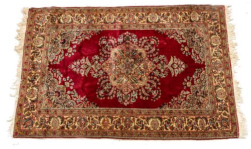Persian Kerman Handwoven Wool Rug, 2nd Half 20th C., W 4' L 6'