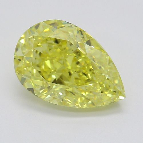 1.31 ct, Natural Fancy Vivid Yellow Even Color, VVS1, Pear cut Diamond (GIA Graded), Appraised Value: $92,200 
