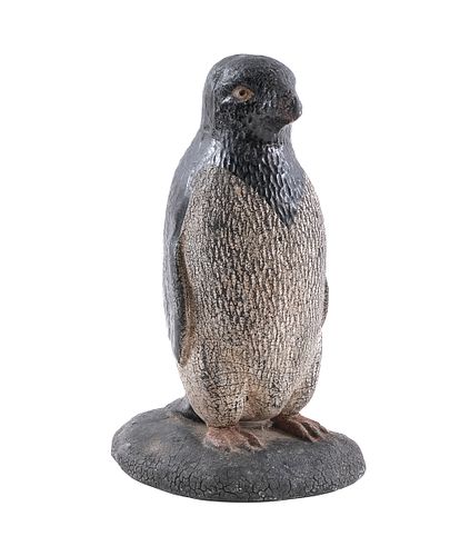Hard Rubber Figural Penguin Doorstop