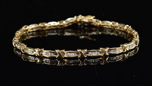 Ladies 10K Diamond Tennis Bracelet