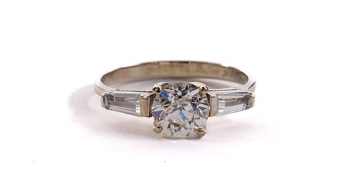 14K Diamond Solitaire Engagement Ring
