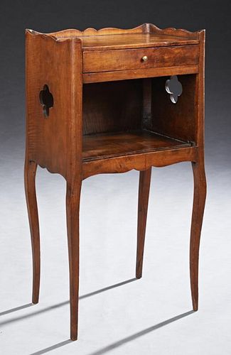 French Louis XV Style Carved Walnut Nightstand, 20
