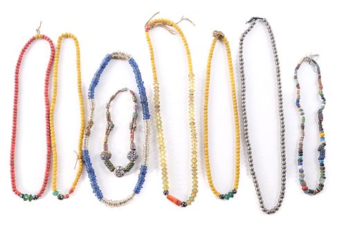 Eight Trade Bead Necklaces