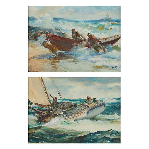 2 James Milton Sessions Maritime Paintings
