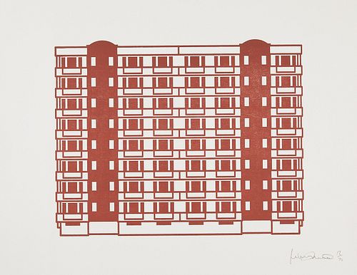 Julian Opie "Apartment 5" Woodblock Print 2021