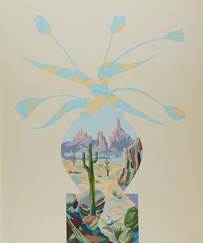 Ed Baynard "5 Tulips" Oil Painting 1999
