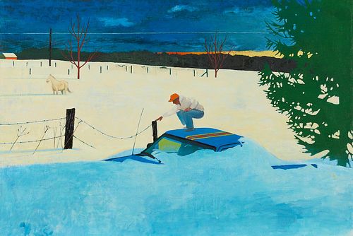 Jonathan Daly "Buried" Oil on Canvas 2007