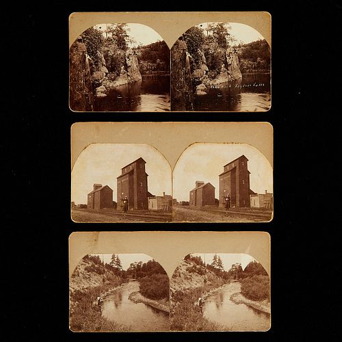 Group of 3 Stereoview Photo Cards of Minnesota