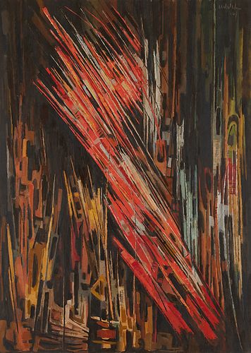 Large Elof Wedin Abstract Painting 1961