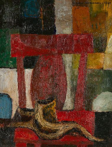 George Morrison Painting Still Life with Pipe 1949