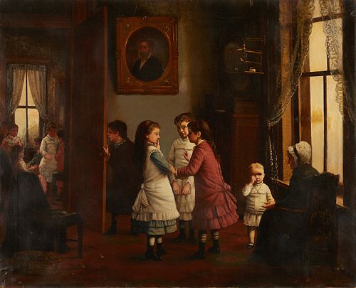 B.S. Hays Genre Painting with Children