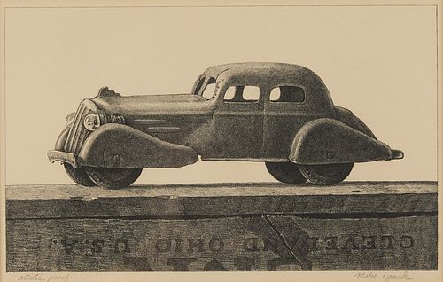 Mike Lynch "Toy Car" Lithograph ca. 1972