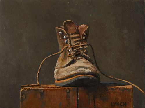 Mike Lynch "Shoe" Oil on Panel Painting 2014